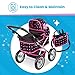 Kinderplay Baby Doll Stroller | Baby Doll Pram | Baby Doll Carriage - Stroller for Baby Dolls with Adjustable Handle (12.99-24.80 inches) | Babydoll Reborn Strollers | Model KP0261R