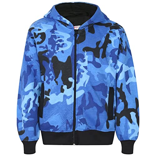 Survêtement bleu avec imprimé camouflage moderne pour les petits