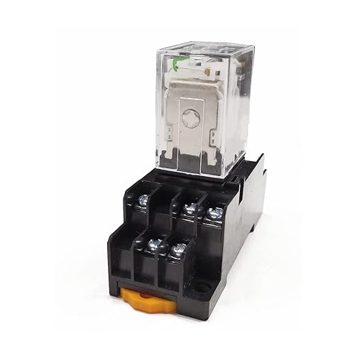 Miniatura 7 de ATO DC 24V Bobina 11-Pin Relé de potencia electromagnética 3PDT 3NO 3NC MY3NJ HH53P con base de enchufe de terminal enchufable