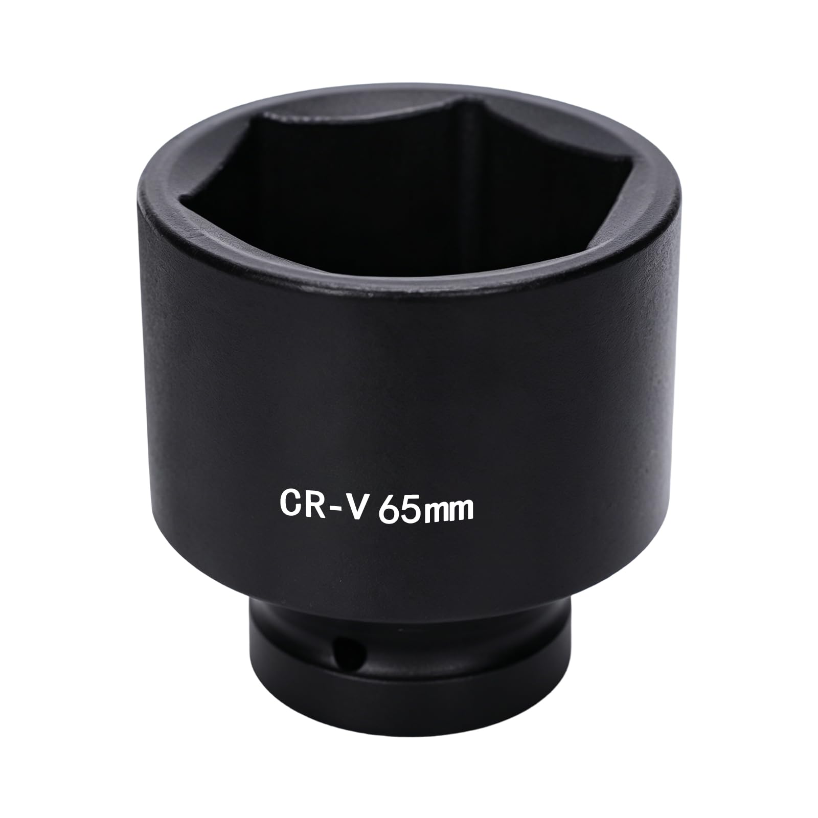 1 Inch Hex Drive Impact Socket, 65mm 6-Point Metric CR-V Steel Black Phosphated Rust Prevention Socket for Light to Medium-Duty Impact and Hand Tools