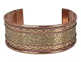 Touchstone Copper Armband tibetischen Stil. Hand geschmiedet mit soliden und hohen Gauge reinem Kupfer. Schöne geprägte Design.