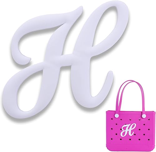 Dijes para bolsa Bogg con letras de goma para la playa, accesorios para bolsas de mano, bolsa Bogg con letras del alfabeto