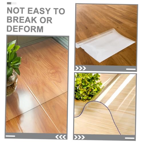 Protector contra arañazos de silla para suelo duro con base transparente de PVC 3