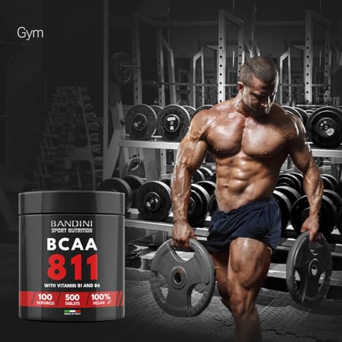 Bandini® BCAA 8.1.1 500 Tablets - Branched Chain Amino Acids with Leucine, Isoleucine, Valine - Enriched with Vitamin B1 and B6 - Lactose Free - Vegan, No GMO - Pre and Post Workout Food Supplement - Image 4