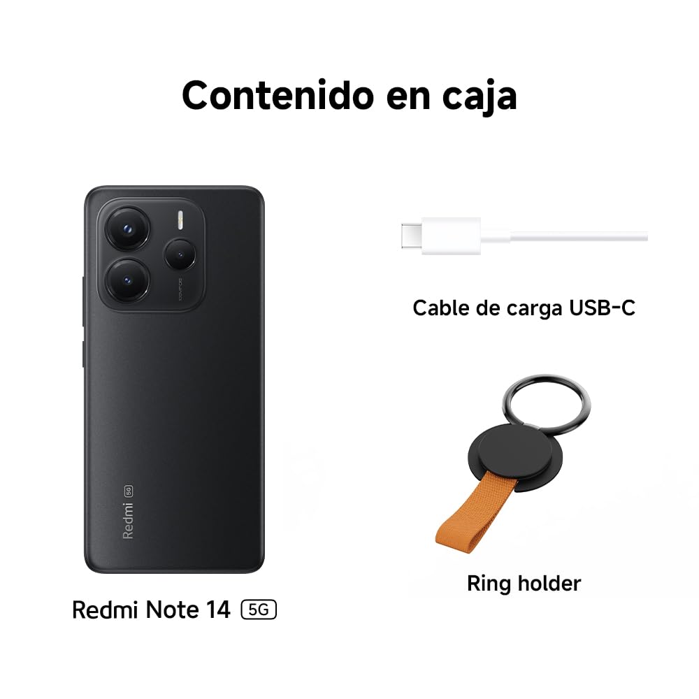 XIAOMI REDMI Note 14 5G Smartphone de 8+256GB Verde Batería de 5110mAh | Pantalla de 6.67" AMOLED FHD+ 120Hz, MediaTek Dimensity 7025-Ultra, cámara de 108MP