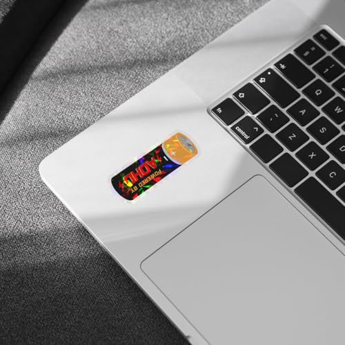 Image of 3 Pcs ADHD Battery Sticker, ADHD Stickers Funny, Stickers for Adults Dark Humor, ADHD Awareness Sticker- Vinyl Stickers for Water Bottles Laptop Car Hart Hat Helmet 3 Inches (Hologram, 3 inch)