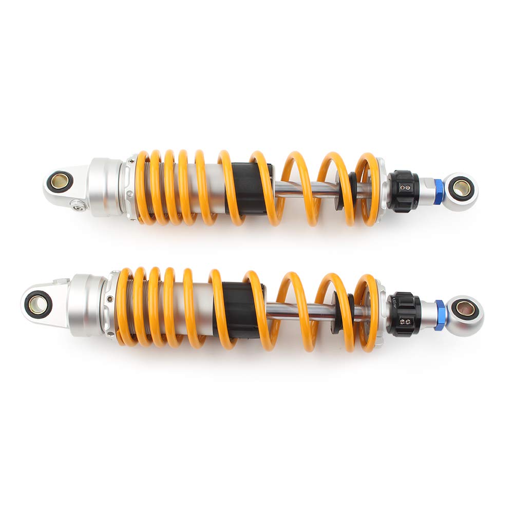 showa リアサスペンション 360mm 汎用 360mm リアサスペンション 左右セット 減衰力調整 イエロー