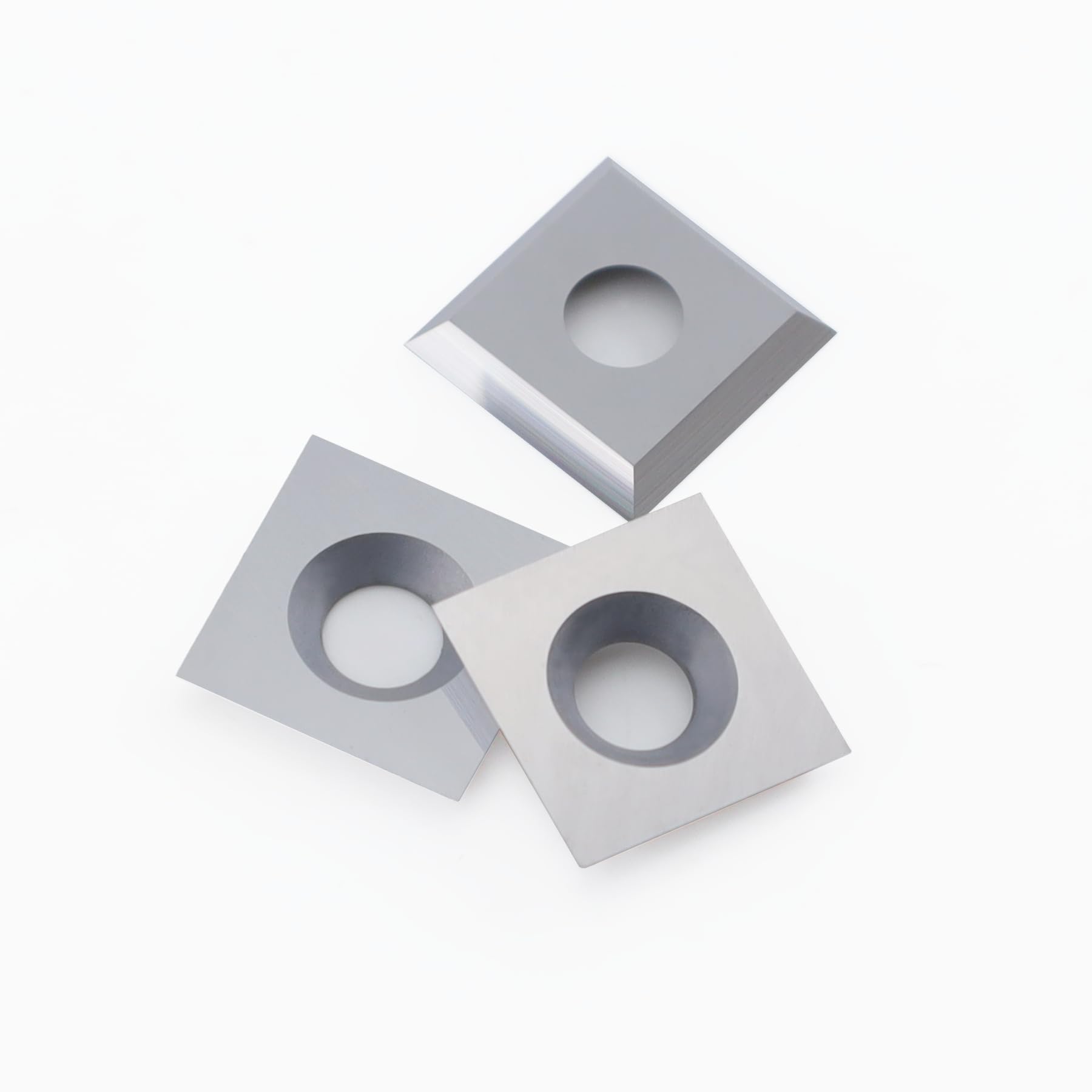 Plaquettes de coupe carrées droites en carbure de tungstène 10,5mm (10,5 x 10,5 x 1,5mm) pour outils tournage bois et Bois Spirale Raboteuse Head, 10 pièces