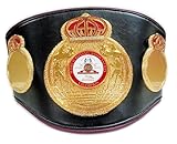 WBA Championship Title Belt | Adult Full Size | 4mm Heavy Zinc Alloy Gold Plates | Genuine Black Leather | World Boxing Association Premium Collector Edition