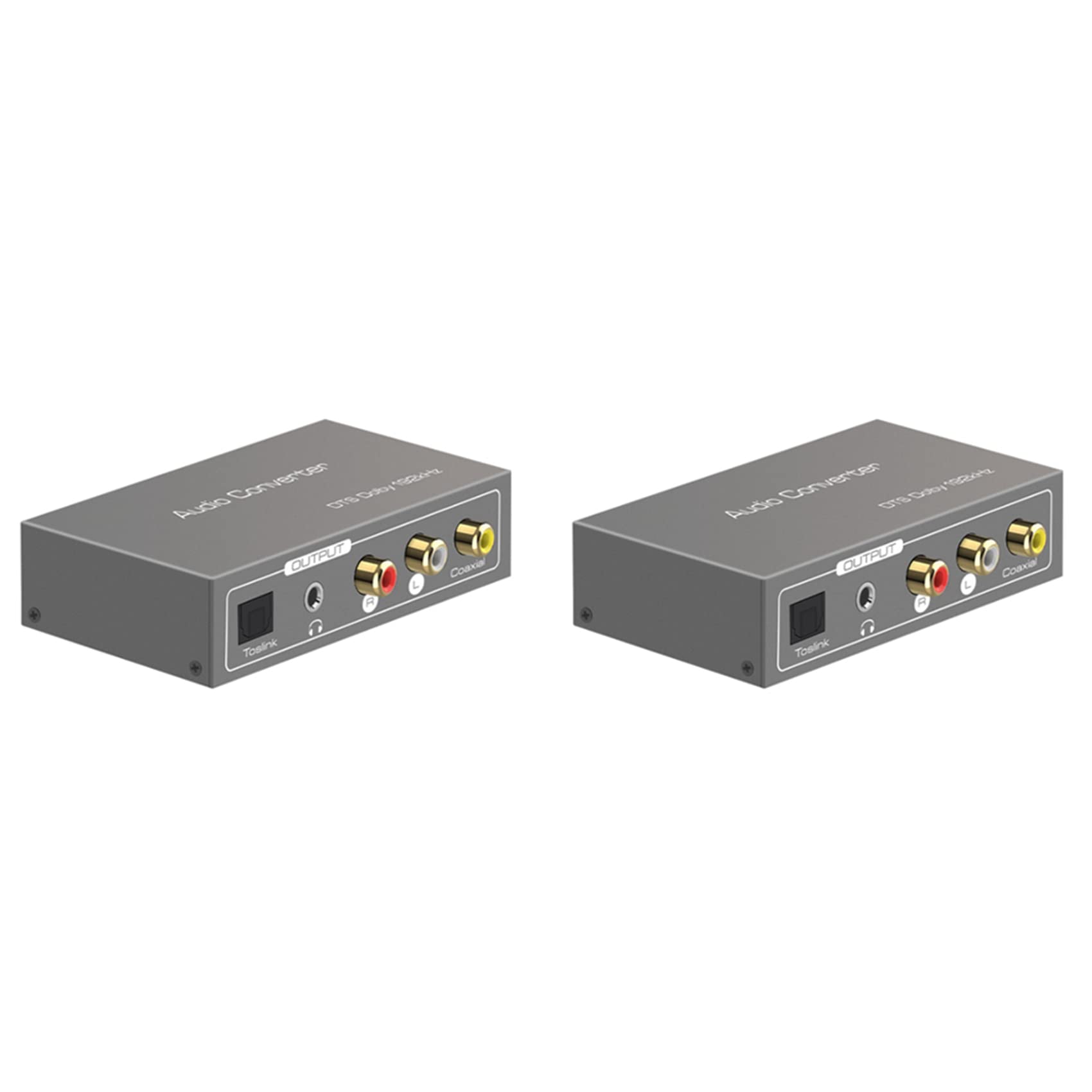 2X Convertidor de Audio de 192 KHz Toslink óptico Coaxial Compatible con ARC A Coaxial Toslink L/R Adaptador de Conector de 3,5 mm
