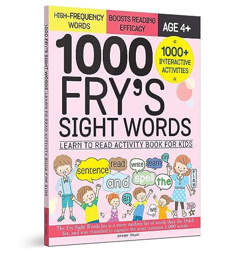 1000 Fry’S Sight Words: Learn To Read Activity Book For Kids: Learn To Read Activity Book For Kids, 1000+ Interactive Activities