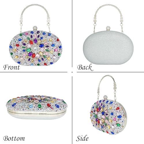 Image of MAIRLOM Rhinestone Clutch Purses for Women Evening Bag Sparkly Handbag | Diamond Clutches Purse Glitter Crystal Gemstone Shoulder Bags Luxury Handbags for Wedding Formal Party Prom