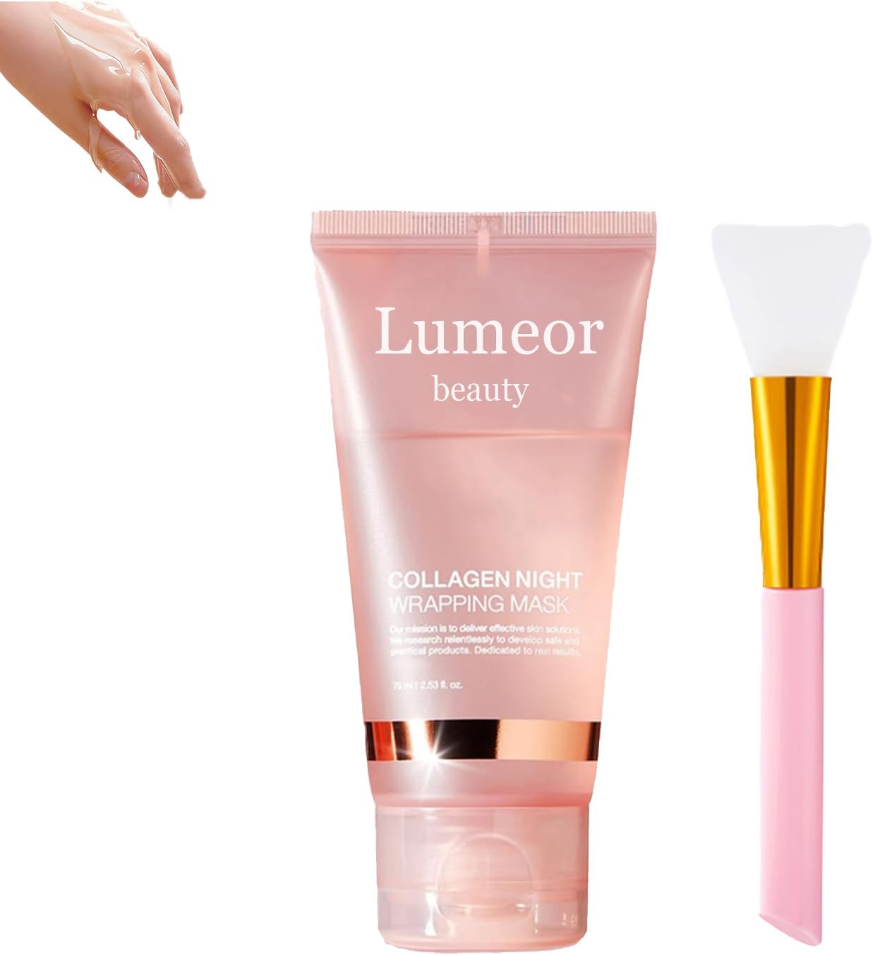 Organic Collagen Mask, The Korean Beauty Secret, Collagen Night Wrapping Face Peel off Mask, Pore Minimizing Plumping, All Skin Types