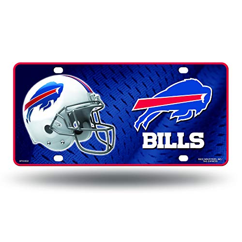 Rico Industries NFL Buffalo Bills Metal License Plate Tag , 6 x 11.5