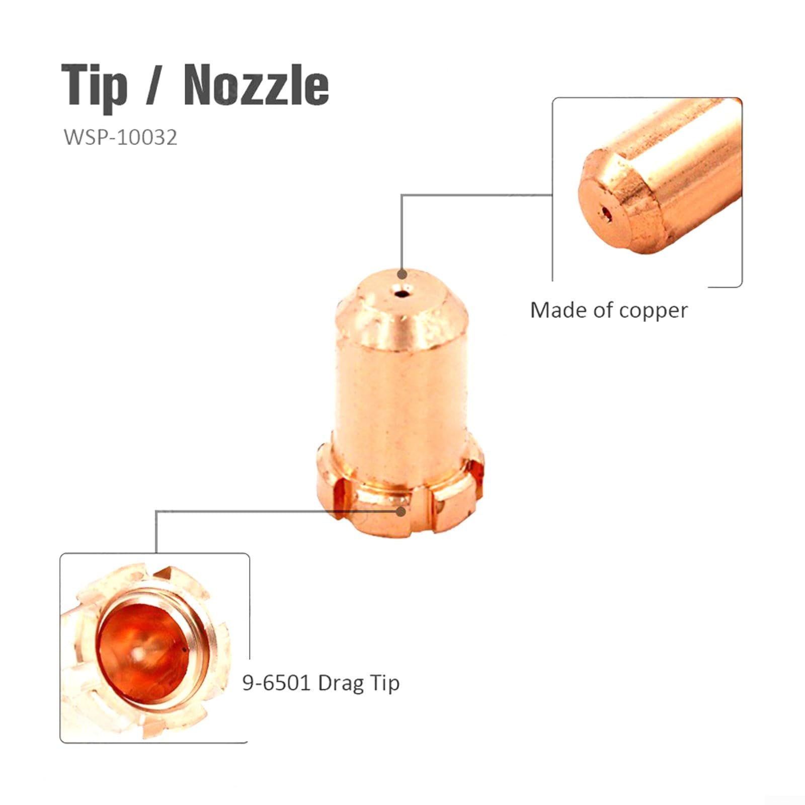 Electrodos de plasma Antorcha de corte de plasma Kit consumible con boquillas de electrodos anillo de remolino de protección compatible con PCH25 PCH38 PCH28 PCH