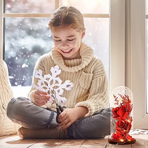 Ulif Beauty and the Beast rozen cadeaus voor vrouwen verjaardag, roos in glazen koepel voor mam, oma, vrouwen, Moederdag… - Image 8