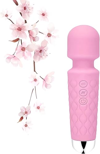 Versión actualizada de mano para relajación muscular de la espalda, 20 modos y 8 engranajes (rosa claro)