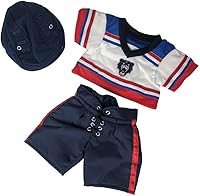 PLUSHTOYSWONDERLAND Hockey Uniform for 14-18 Inch Plush Toys & Dolls - Jersey Shorts Outfit for Stuffed Animals Dress Up