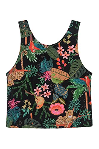 Jardineira Infantil com Cropped, Up Baby, Meninas, Azul Faded Denim, 6