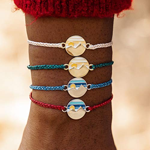 Pura Vida Silver Reversible Twin Peaks Bracelet - 100% Waterproof, Adjustable Band3