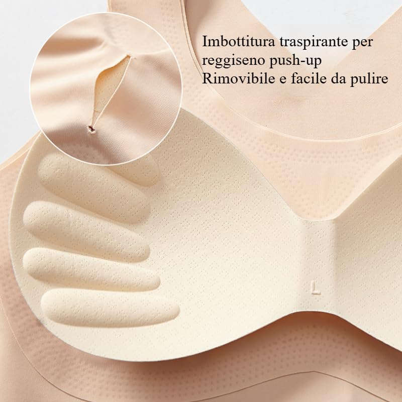 AILISK Reggiseno Push Up Correttore Posturale Senza Cuciture Nero