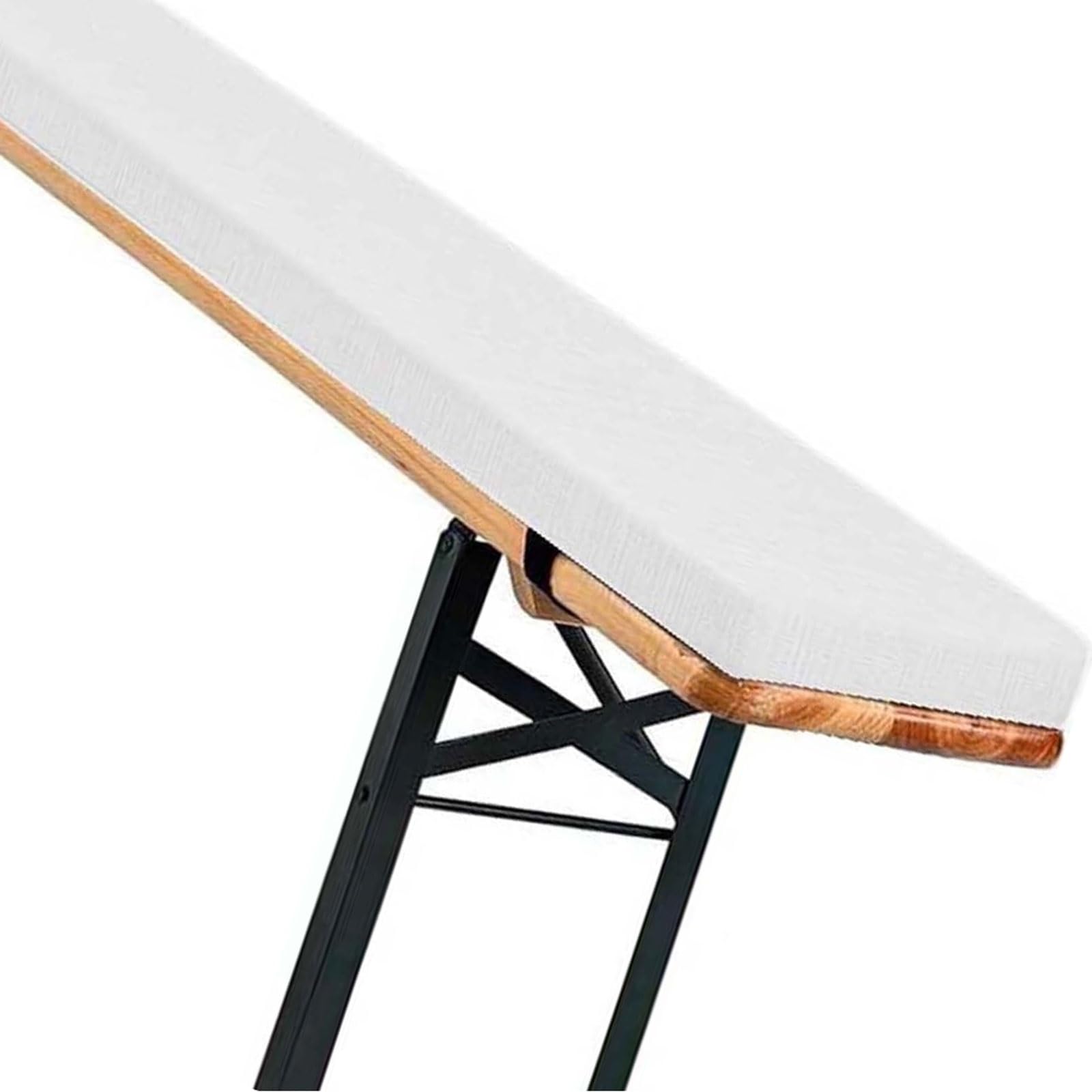 uyeoco Indoor/Outdoor Bench Cushion - 120cm/150cm/100cm/180cm x 50cm/40cm/30cm/25cm - 2/3 Seater Non-Slip Seat Pad for Beer Bench, Garden, Bay Windows, Patio, Long Chairs, Swings(White,120x40x3cm) โ image 1