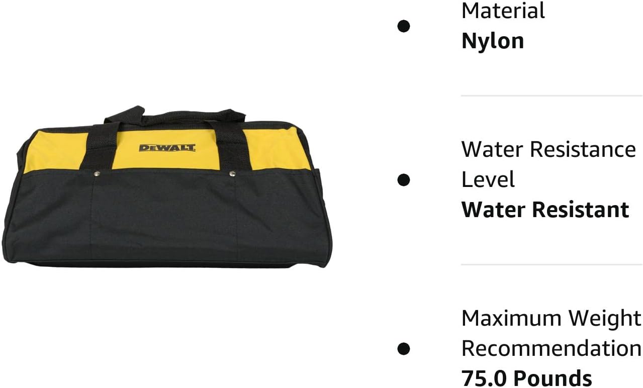 Dewalt 18" Large Heavy Duty Contractor Tool New Bag in Bulk Packaging