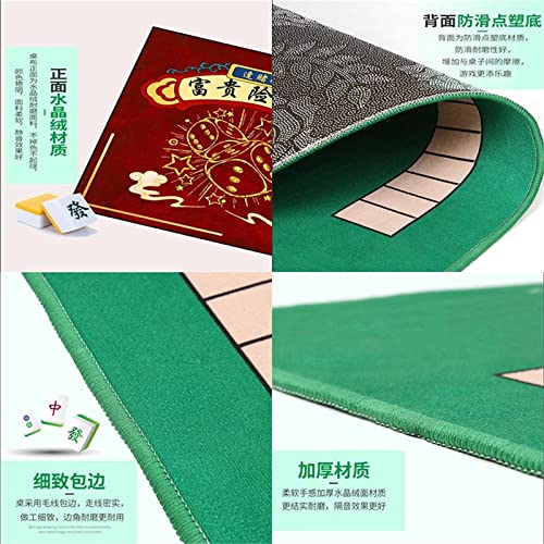 Tapete antideslizante para mesa de Mahjong 80x80 cm miniatura 5