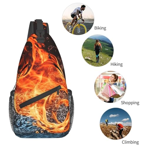 Bolso tipo Sling para mujer y hombre, mochila cruzada miniatura 5