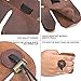 Perogen Archery Finger Tab-Cow Leather Fingers Protector for Recurve Bows Hunting Finger Protector Brown (L)