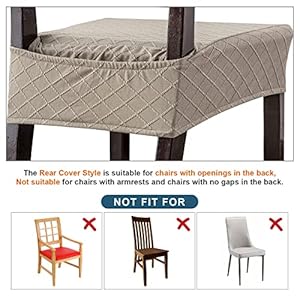 Genina Waterproof Seat Covers for Chairs Seat Covers for Dining Room Chair Slipcovers Kitchen Chair Covers Dining Chair Covers