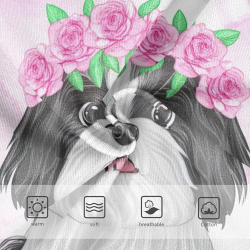 Girls Underwear Toddlers 2t Cotton Little Girl Panties Pattern Briefs Kids Undies Cute Cartoon Shih Tzu Dogs Pink3