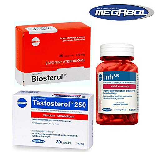 TESTOSTEROL 30 CAPS + BIOSTEROL 36 CAPS + INHR 60 CAPS MEGABOL