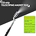 VortecSys Telescoping Magnetic Pickup Tool Set, 3Pcs Round and Square Inspection Mirror Telescoping with LED Lights, 4Pcs Magnet Stick Best Gadgets Gifts for Men