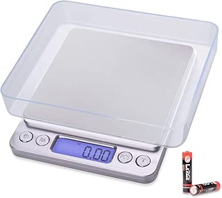 Fuzion Digital Kitchen Scale 3000g/ 0.1g, Pocket Food Scale 6 Units Conversion, Gram Scale with 2 Trays, LCD, Tare Function, Jewelry Scale for Jewlery, Food, Cooking, Nutritions(Battery Included) - coolthings.us
