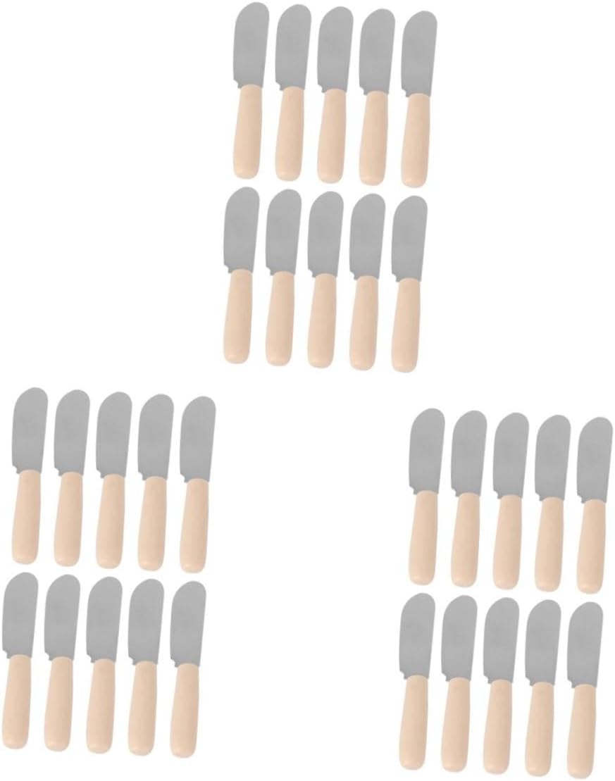 3sets Easy Butter Spreading Stainless Steel Butter Spreader Plastic Handle Ergonomic 10pcs*3