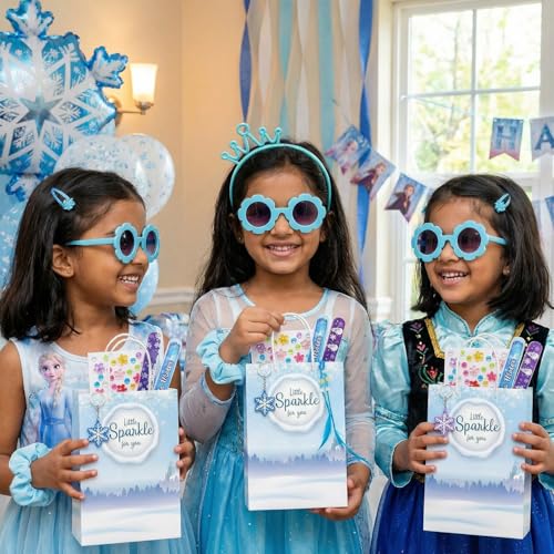 Image of Party Propz Frozen Theme Return Gifts For Kids - 80 Pcs, Return gift for kids age 6-10,Head Bands, Scrunchy,Hair Clips, Eyeglasses, Keychain,Slapbands Birthday return gift for kids 6-12