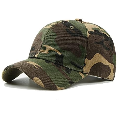 Mens Boys Army Camouflage Baseball Cap, Camo Cap for Outdoor Sports Camping Cover