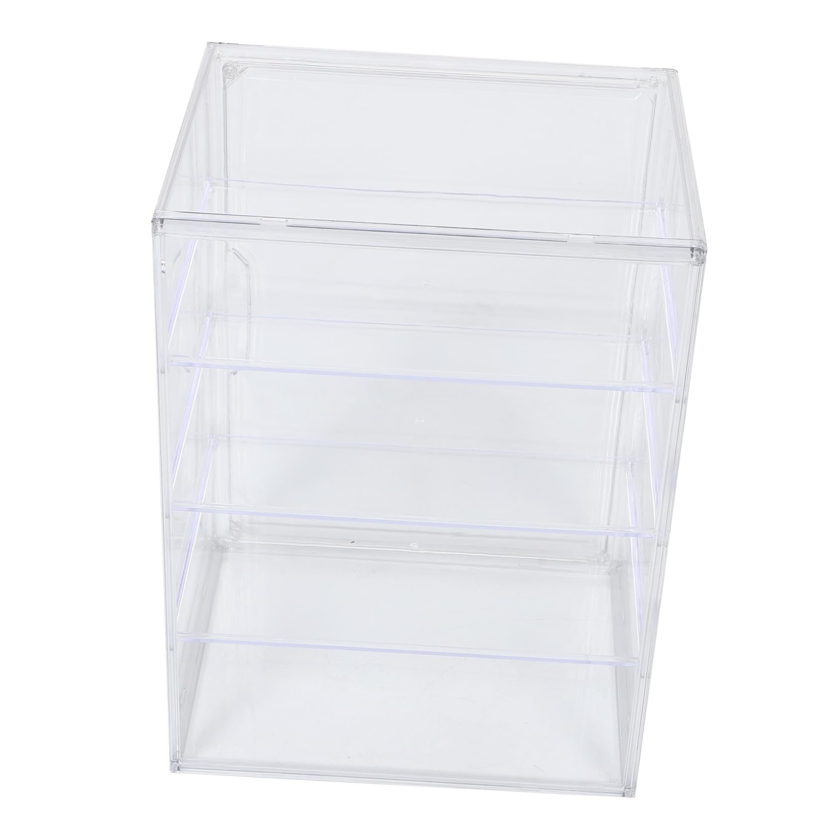 Exhibidor Funcional y Puerta Magnética de Acrílico con 4 Niveles Ajustables Vitrina de Pan Transparente para Encimera de Cocina para Repostería y Almacenamiento