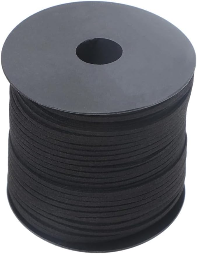 Black Faux Leather Cord 1 Roll for Jewelry Making and Shoe Decoration