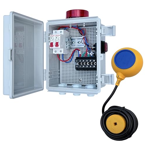 Upgrade Septic Tank & Sump Pump Alarm, 110dB Alarm + High Brightness LED, 13 Foot Float Monitoring, Dedicated to Septic Tank/Sewage Pump/Pond/Tank