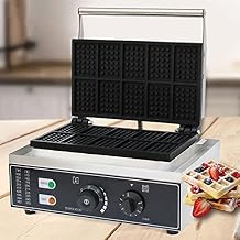 Commercial Non-Stick 110V Electric 10-Slice Waffle Maker Baking Machine, Non-Stick Commercial Electric Waffle Maker, Electric Indoor Waffle Maker Bread Maker with Non-Stick Cast Iron Pan