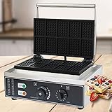 Commercial Non-Stick 110V Electric 10-Slice Waffle Maker Baking Machine, Non-Stick Commercial Electric Waffle Maker, Electric Indoor Waffle Maker Bread Maker with Non-Stick Cast Iron Pan