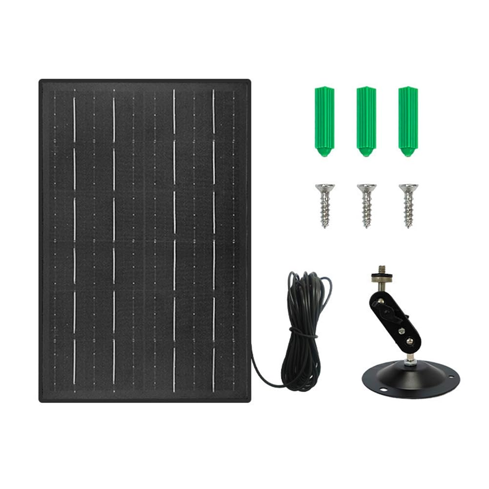 Htuteyy 10W 5V Solar Panels For Security Cameras Recharged Battery Cameras Adjustable Security Camera Power Supply