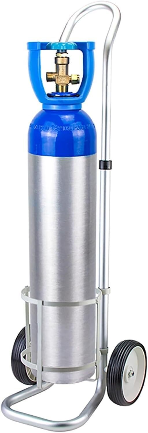 Jvfbjlf One Color Wheeled Oxygen Cylinder Trolley Gas/Nitrogen/Acetylene Cylinder Carrier Trolley(16.8Cm (6 3/5In))