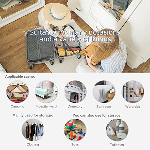 TABITORA Portable Hanging Travel Shelves Bag Packing Cube Organizer Suitcase Storage Large Capacity (Beige L) by TABITORA - Image 4
