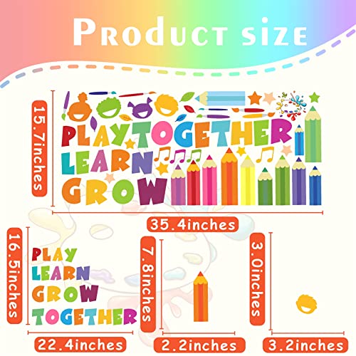 Playroom Wall Decals Stickers,Colorful Inspirational Wall Decal Nursery Wall Decor,Motivational Quotes Wall Decal Classroom Decorations Stickers,Multicolor Crayons Stickers For Kids Room Bedroom Decor #TOP2