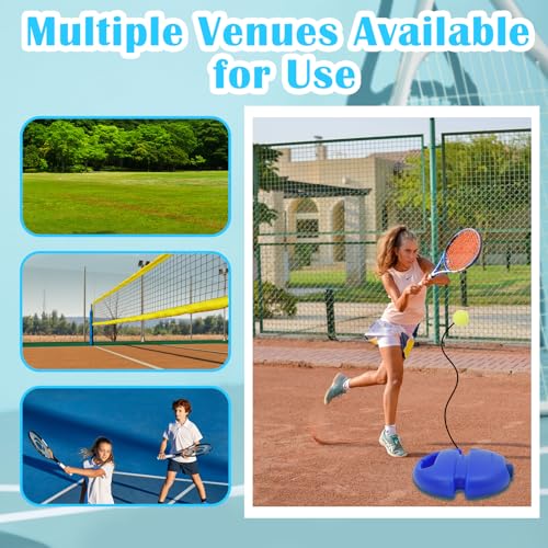 PROVO-Entrenador de Tenis, Tennis Trainer Set Trainer Baseboard con 2 Bolas de Rebote, para Entrenamiento en Solitario Niños Adultos Jugador Principiante