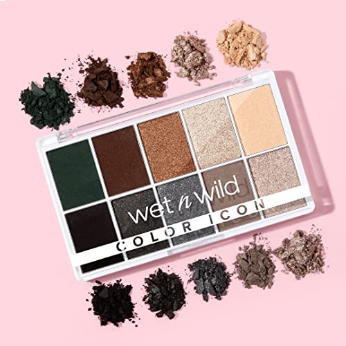 Image of wet n wild Color Icon 10-Pan Eyeshadow Makeup Palette, Blue Lights Off, Long Lasting, Shimmer, Metallic, Glittery, Matte, Rich Smooth Pigment, Cruelty Free