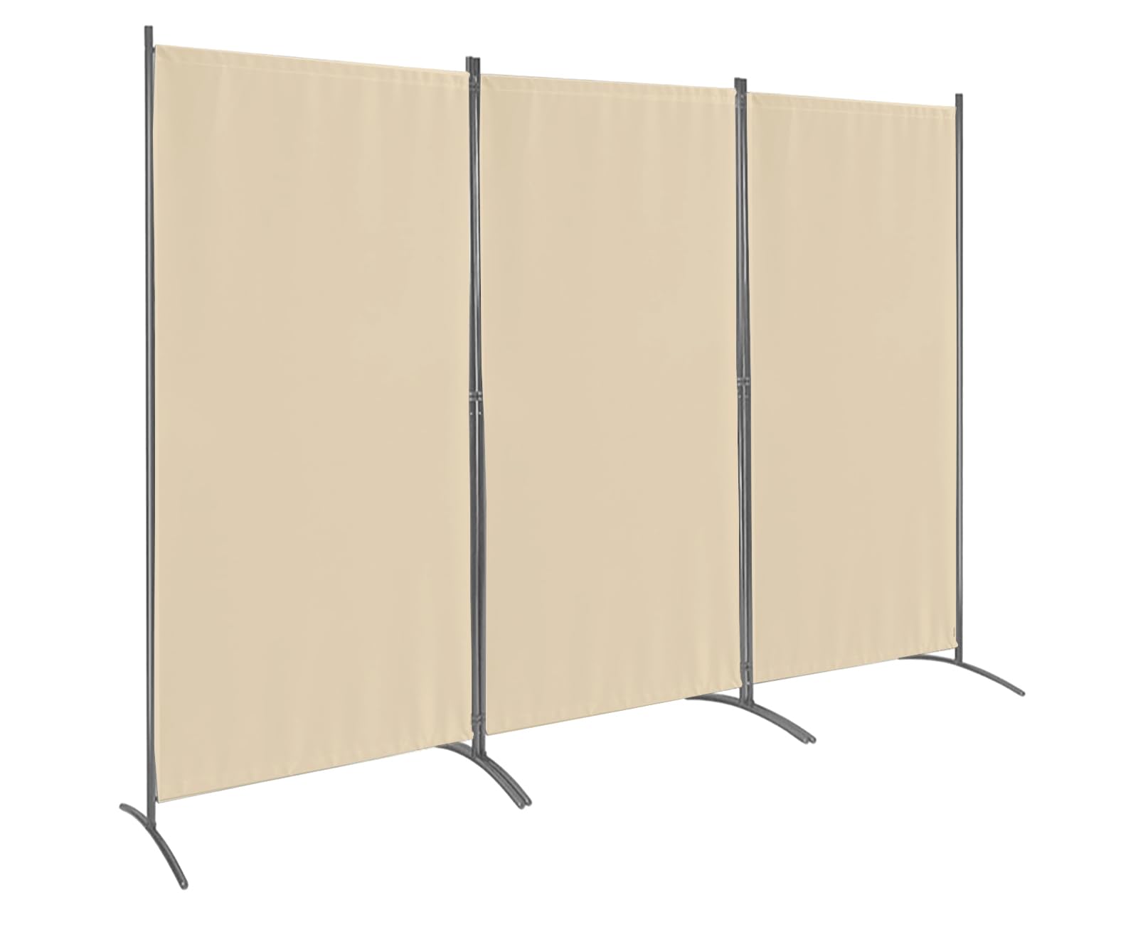 Paravent 3 Teilig Raumteiler Trennwand Balkon Sichtschutz Stellwand Faltbar 260 x 180cm (Beige)